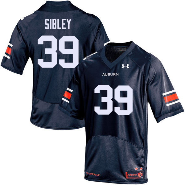 Men's Auburn Tigers #39 Conner Sibley Navy College Stitched Football Jersey